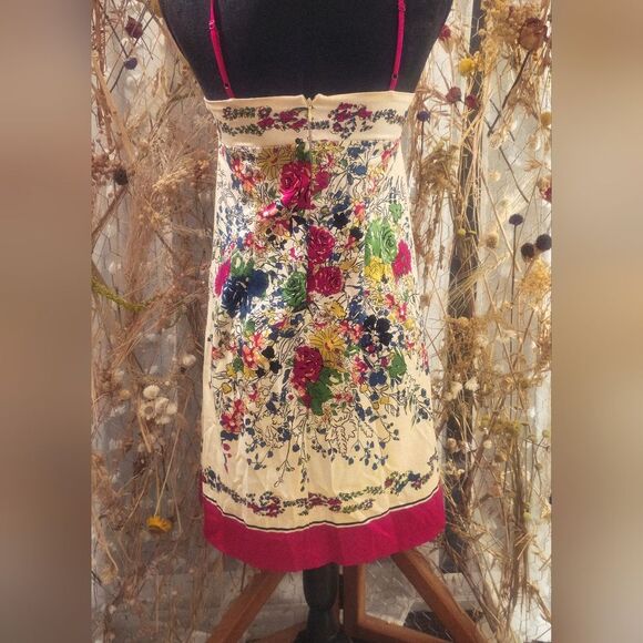 ECI Silky Slip Dress With Vibrant Floral Design - Picture 2 of 6